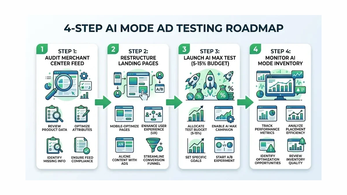 Infographic: AI Mode Ad Testing Roadmap for Pakistani Advertisers