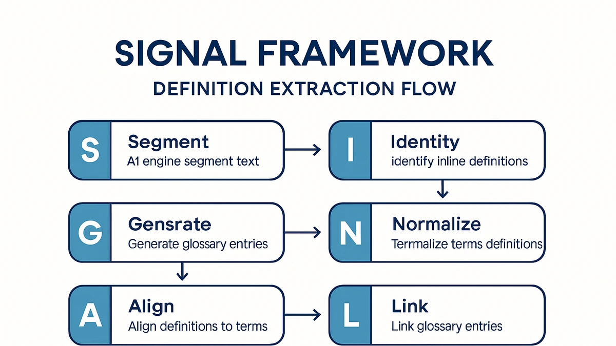 Infographic: SIGNAL framework definition extraction flow