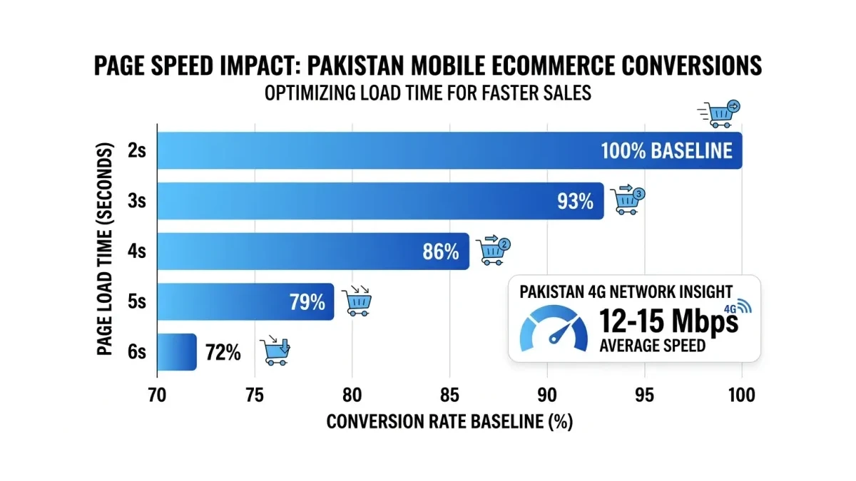 Infographic: Page speed impact on Pakistani ecommerce conversions