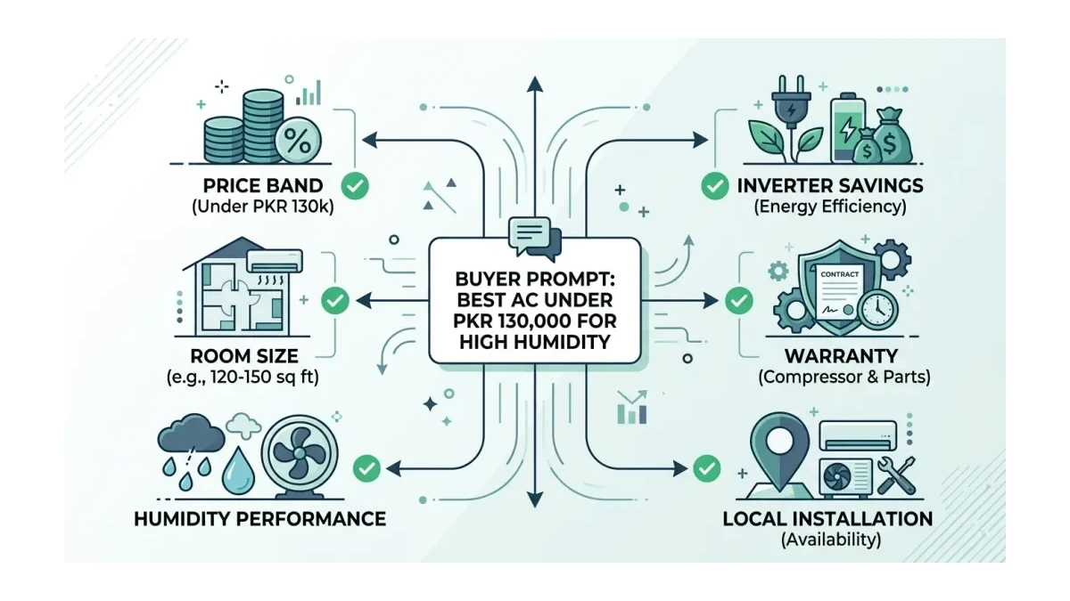 Infographic: one buyer prompt expands into six fan-out sub-queries with content coverage gaps highlighted
