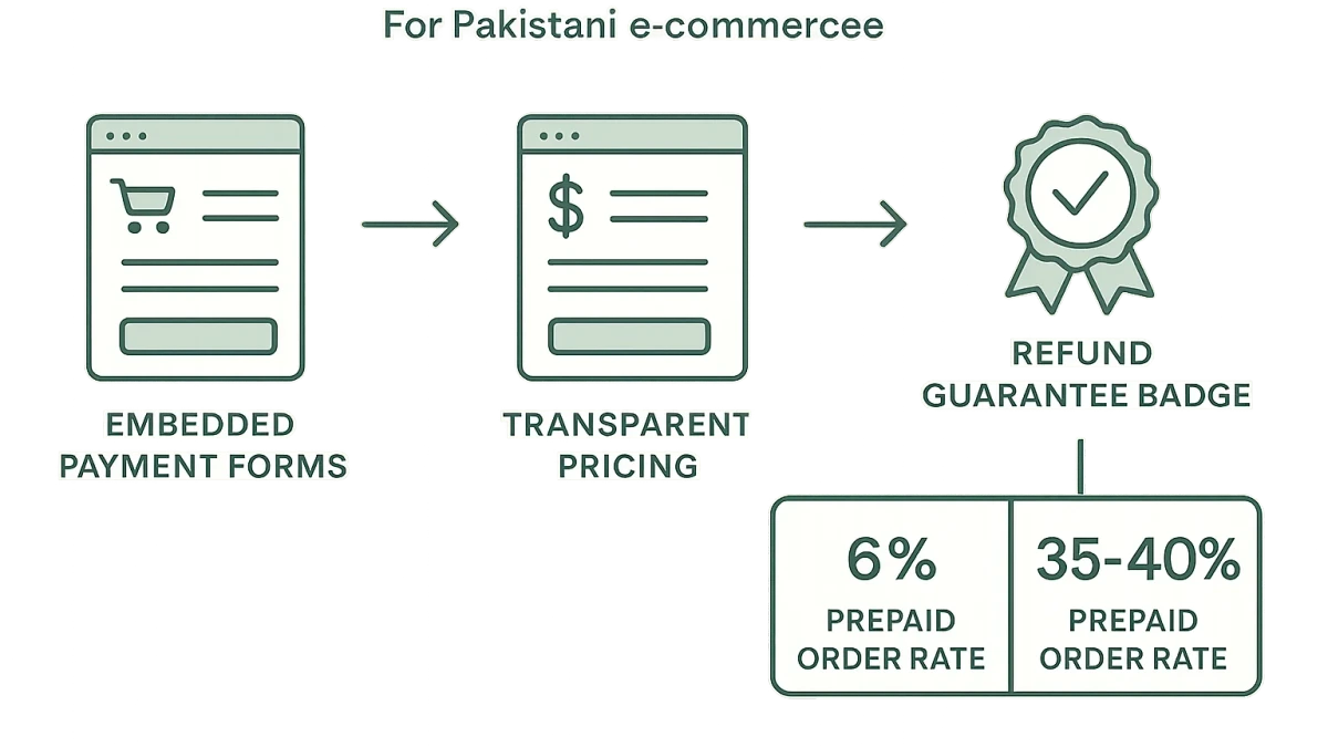 Infographic: checkout optimization flow for Pakistani ecommerce