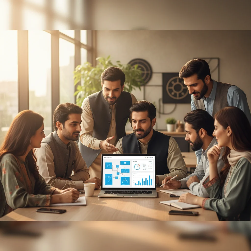 Professional team collaboration for mobile optimization strategy planning