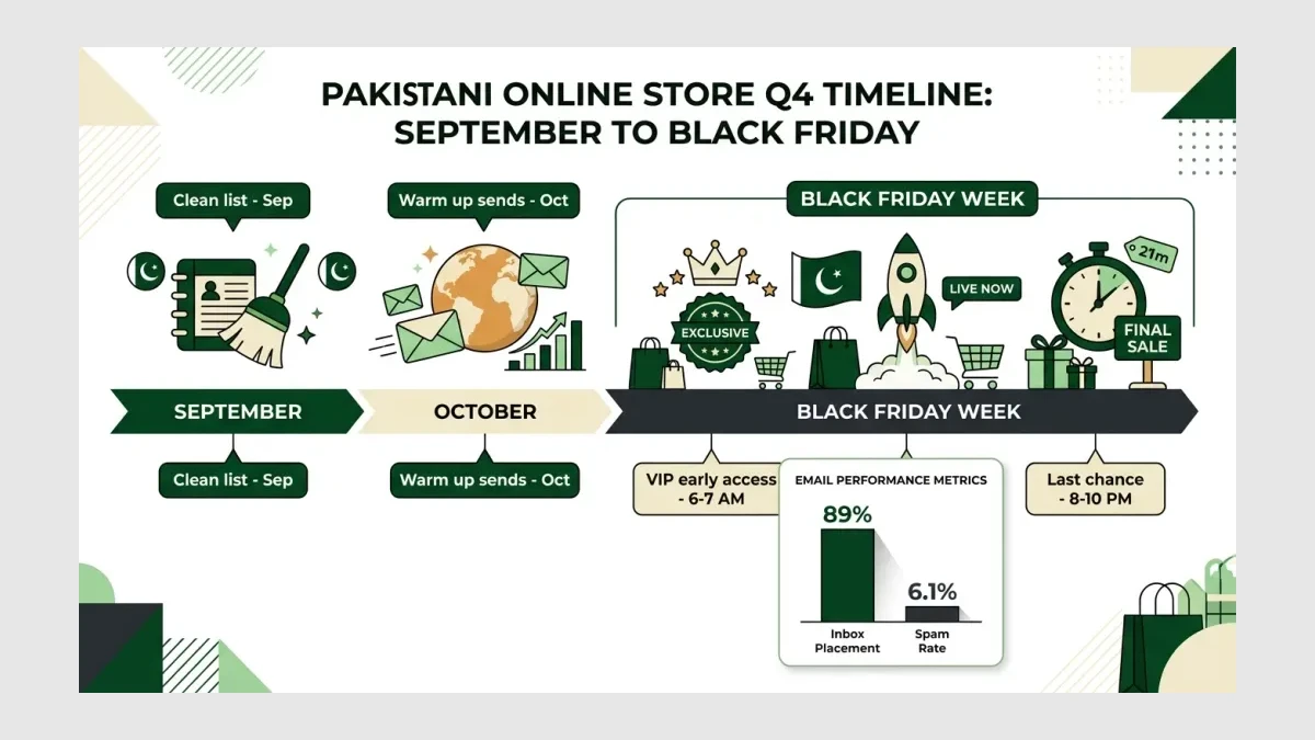 Infographic: Q4 send calendar timing for Pakistani online stores