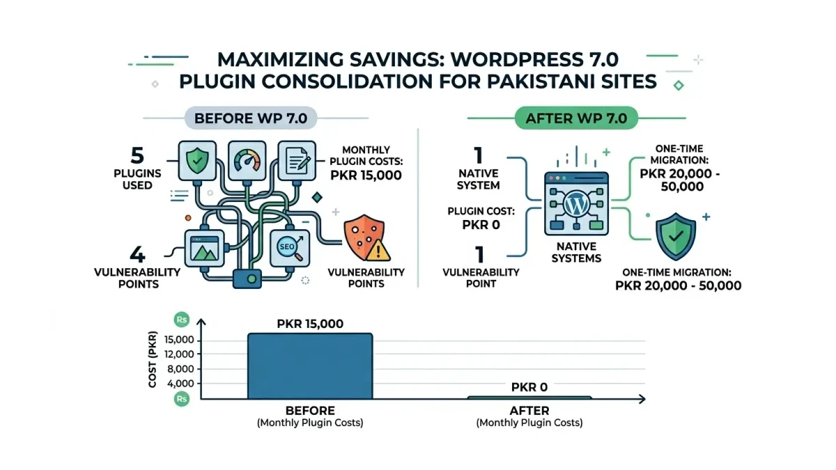 Infographic: Plugin consolidation savings for Pakistani WordPress sites