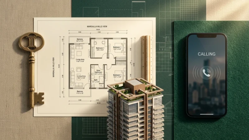Google Ads Qualified Enquiries for an Islamabad Property Developer campaign results dashboard