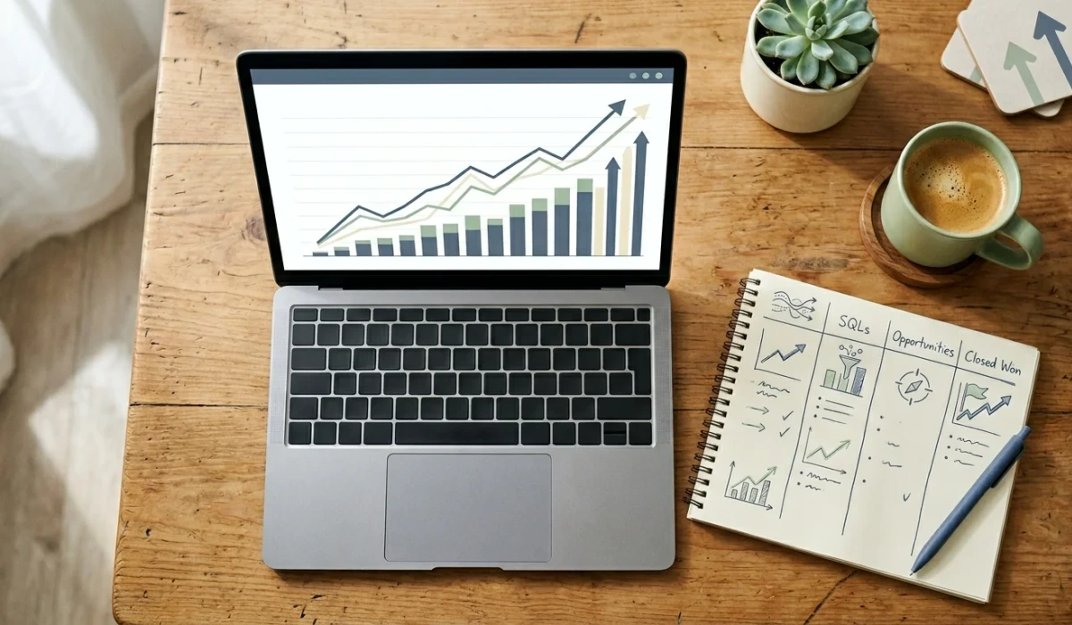 Organic Sign-Up Growth for an Islamabad SaaS Company campaign results dashboard