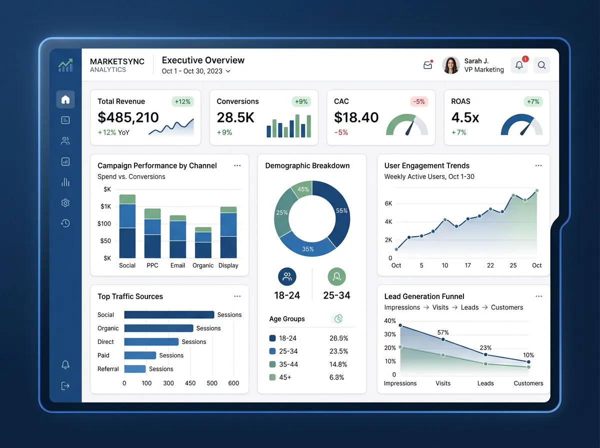Marketing Analytics Dashboard Setup service visual