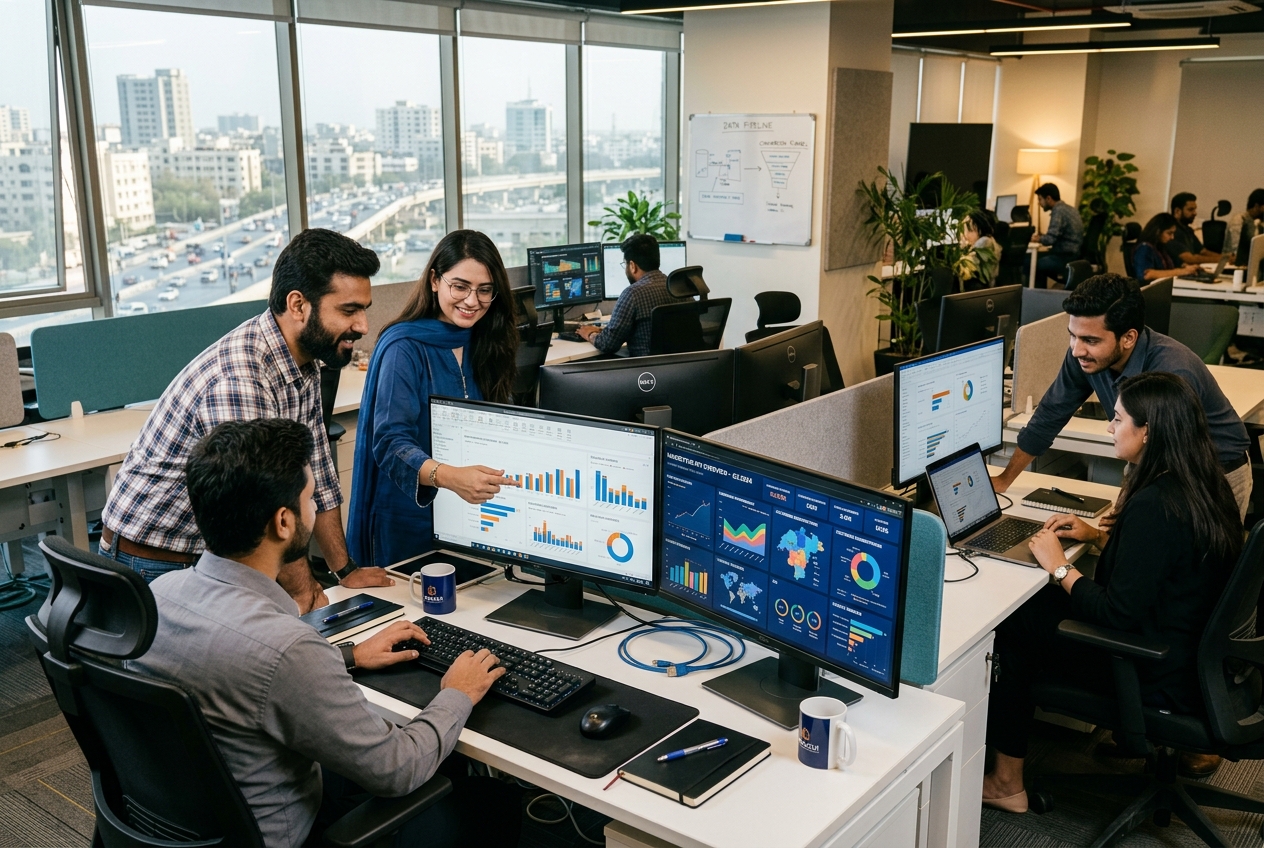 Marketing analytics and reporting service visual
