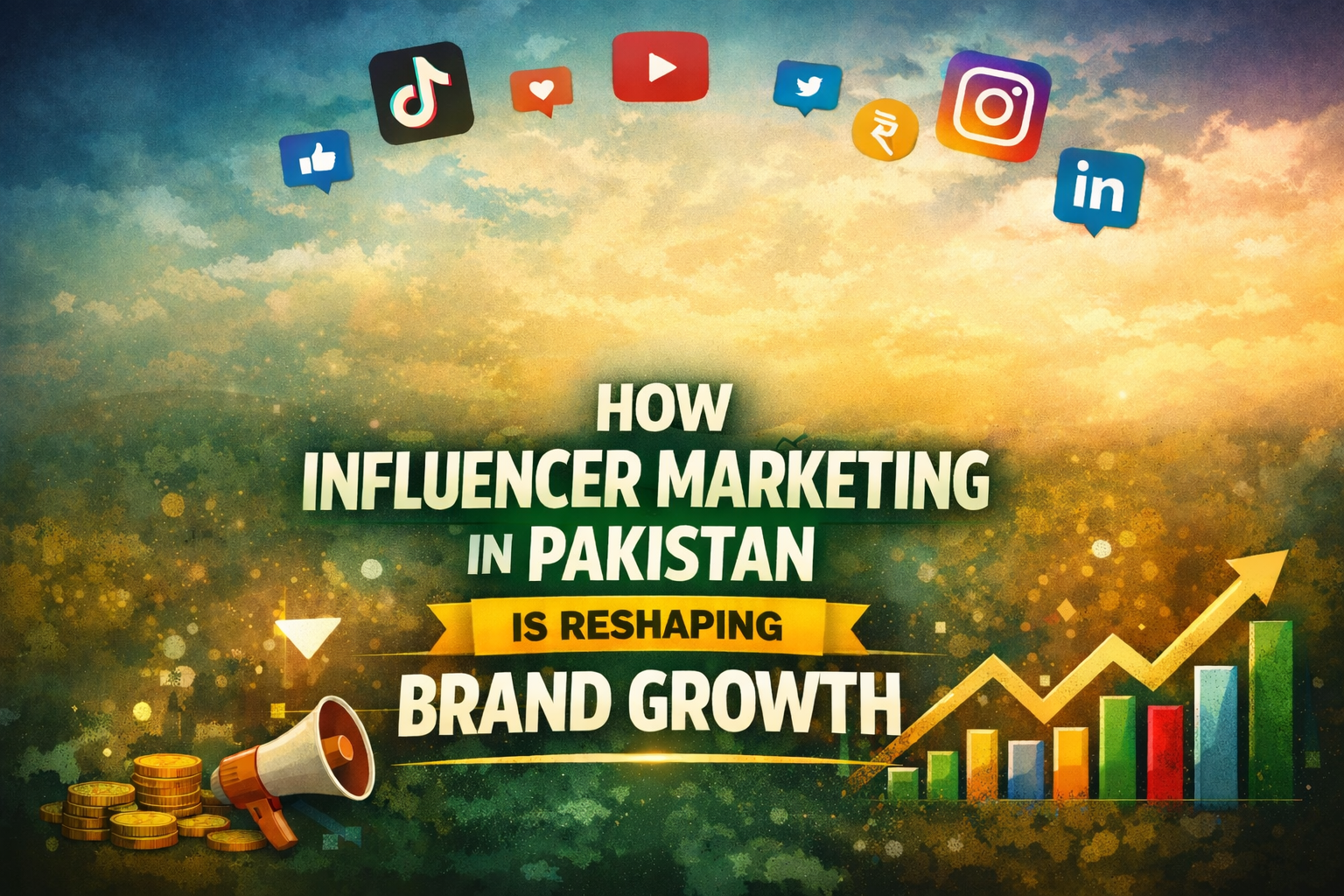 Influencer Marketing Team In Pakistan Reviewing Campaign Performance And Growth Analytics In A Modern Meeting Room